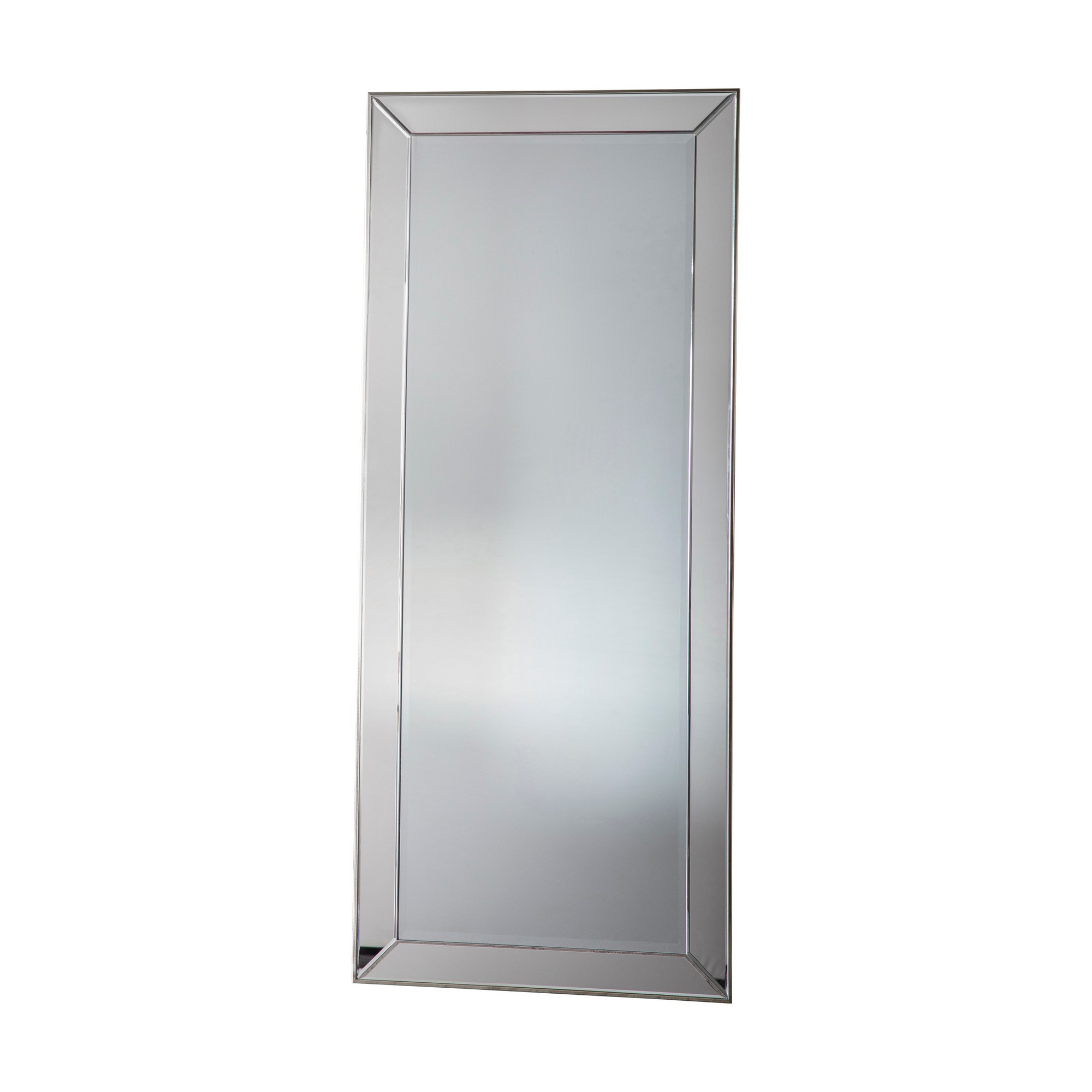 Chiara Full Length Angled Leaner Mirror In Silver